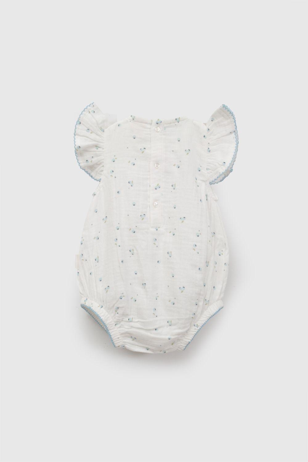 Entero Berries Bambula Blanco Niña 0-3M a 9-12M Colloky-2