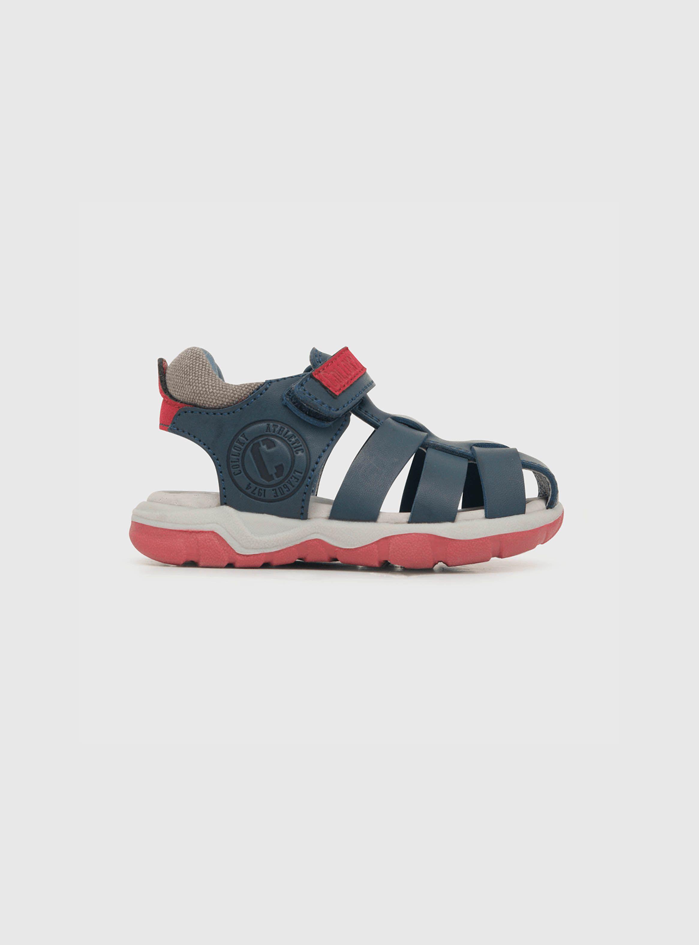 Sandalia De Niño Estilo Franciscana Azul (21 A 27) Colloky-1