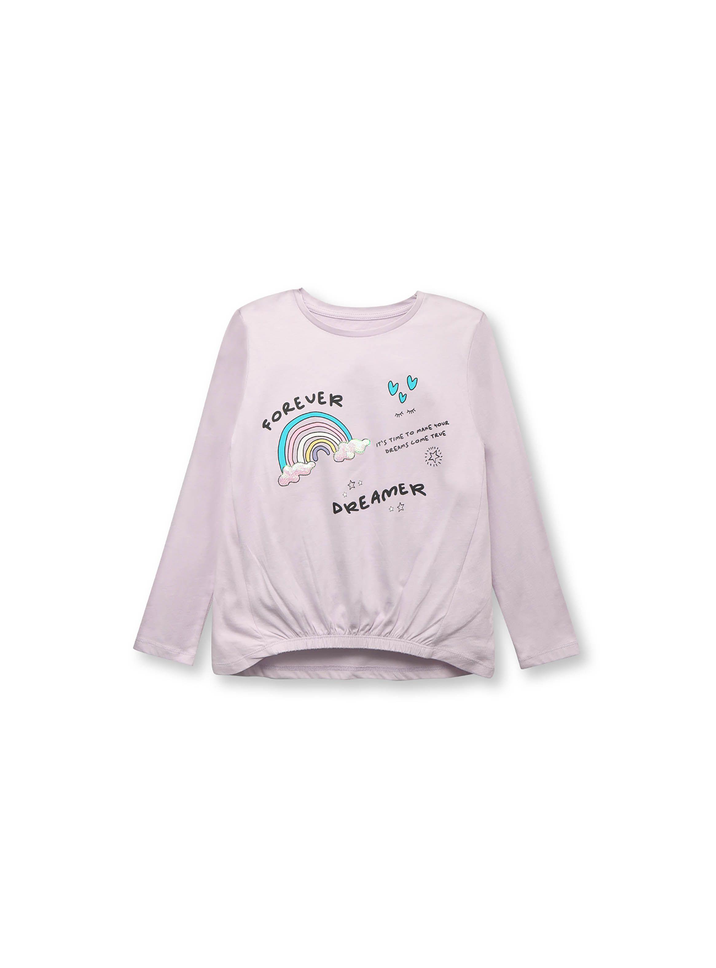 Polera De Niña Arcoiris Lila (2 A 12 Años) Colloky-0