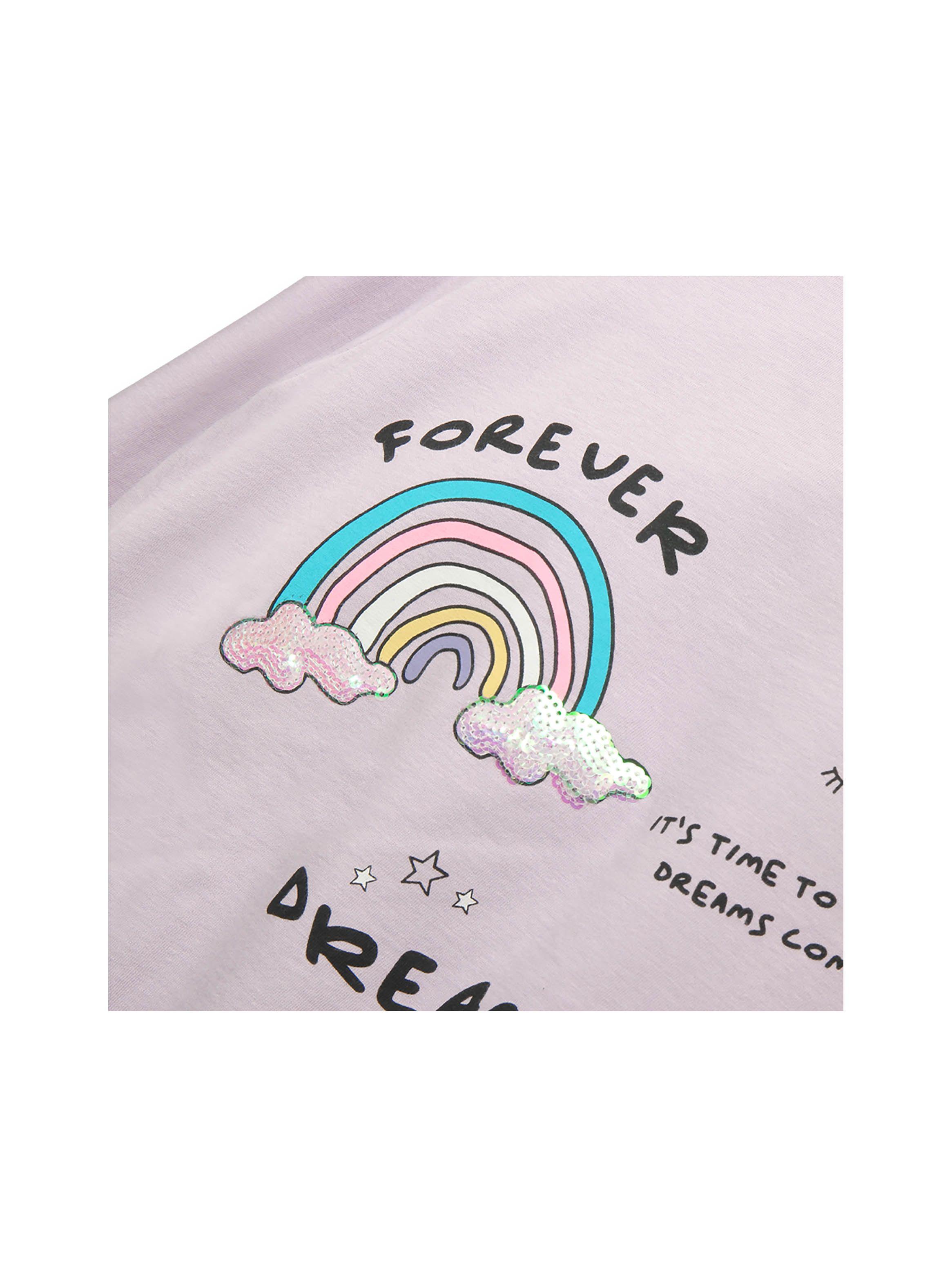 Polera De Niña Arcoiris Lila (2 A 12 Años) Colloky-2