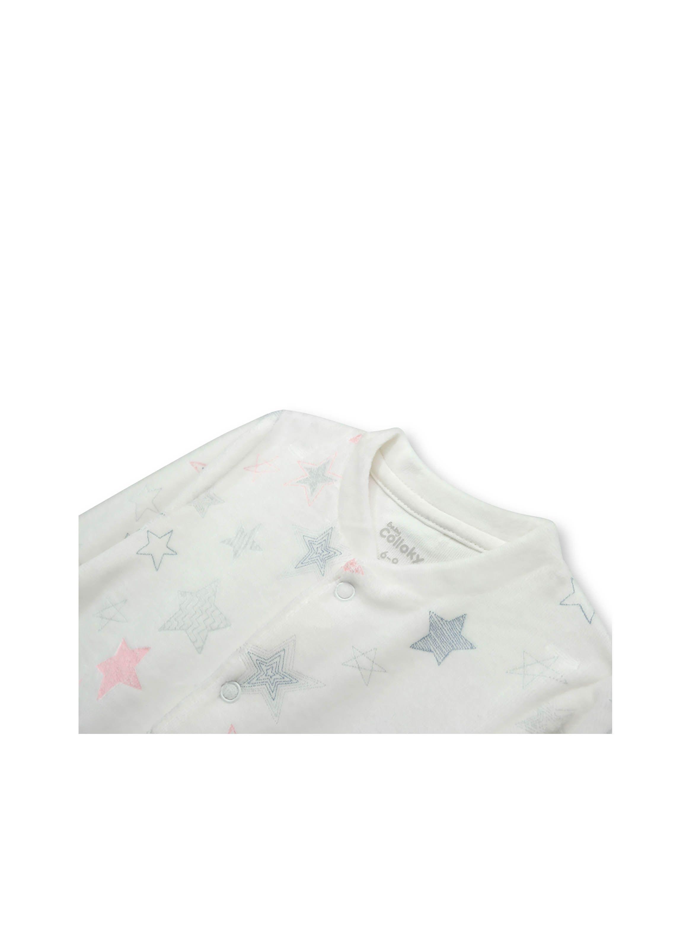 Osito De Bebé Niña Estrellas Blanco (0 A 9 Meses) Colloky-2