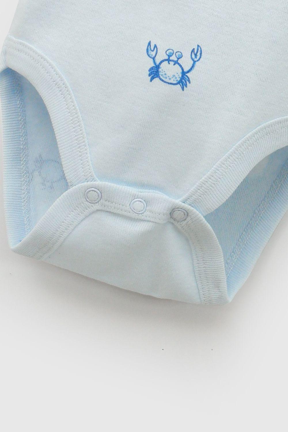 Set Body Cangrejos Rib Celeste Niño 0/3M a 11/2-2A Colloky-7