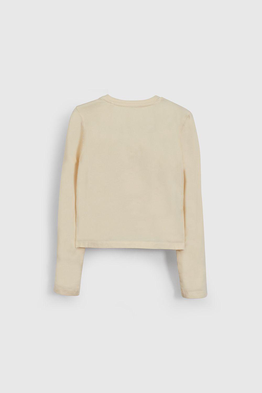 Polera Blanca Aplicación Estrella de Animal Print-1