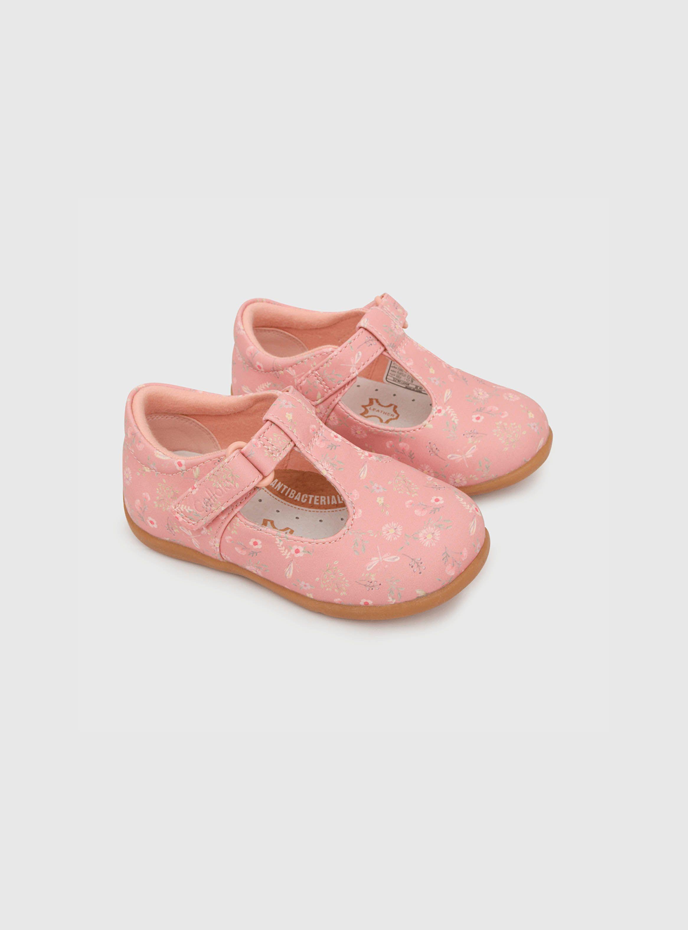 Reina De Niña Velcro Floreada Rosado (21 A 27) Colloky-0