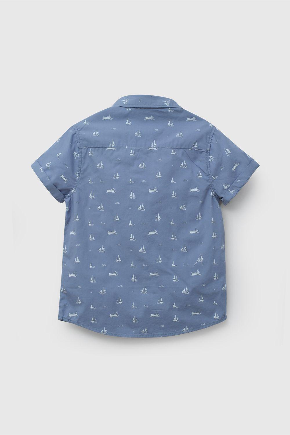 Camisa Celeste Estampada De Niño CAPN0140V26-1