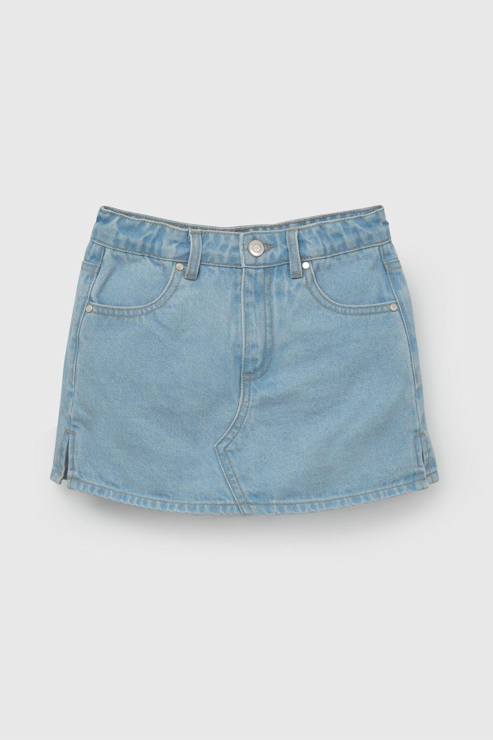 Falda Jeans Celeste De Niña FAME0440V26-0