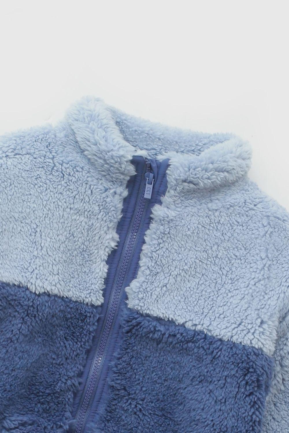 Polar chiporro con cierre niño azul marino 6/9M a 4/5A-3