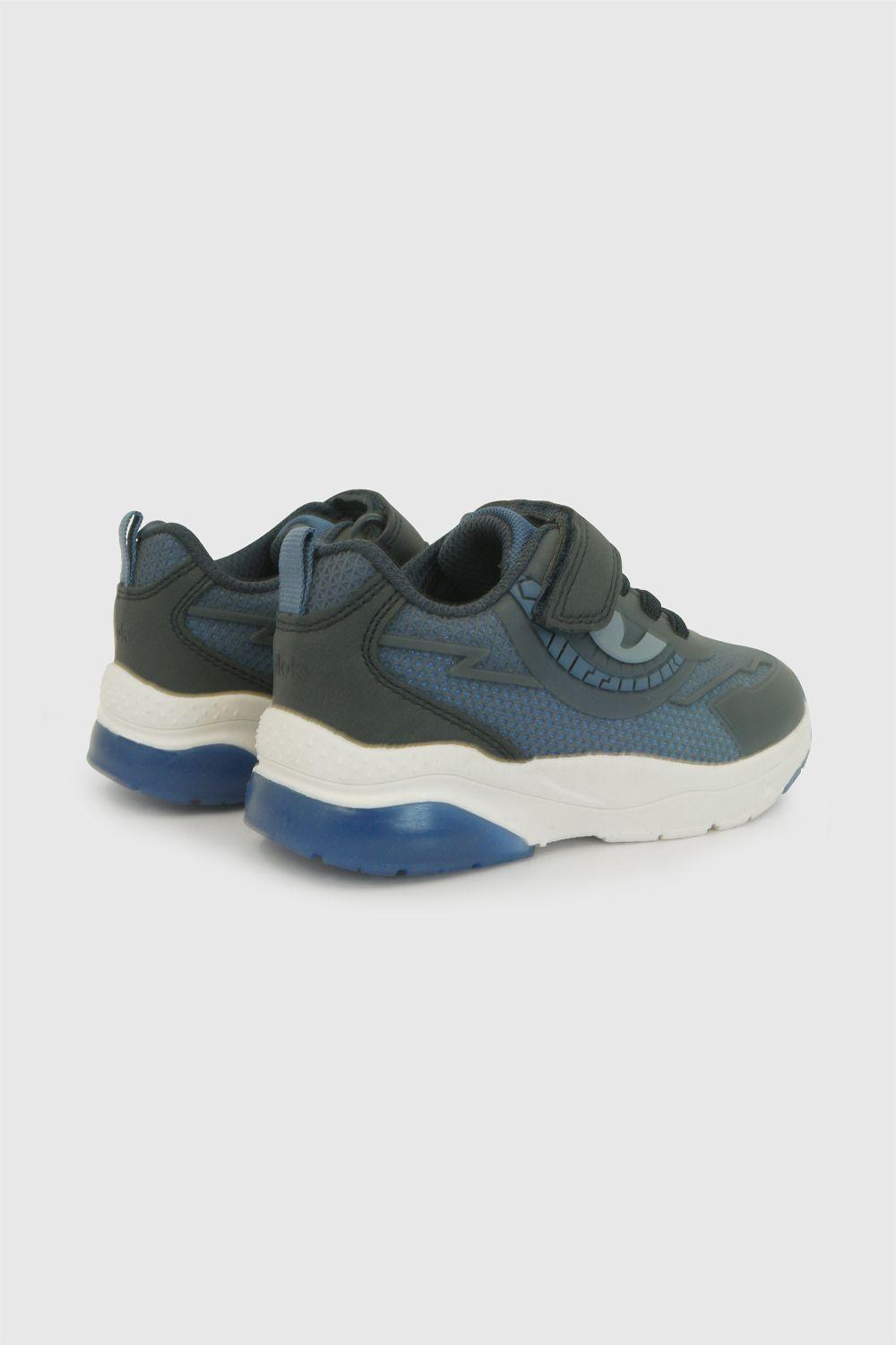 Zapatilla con luces niño caminante azul 21-27-4