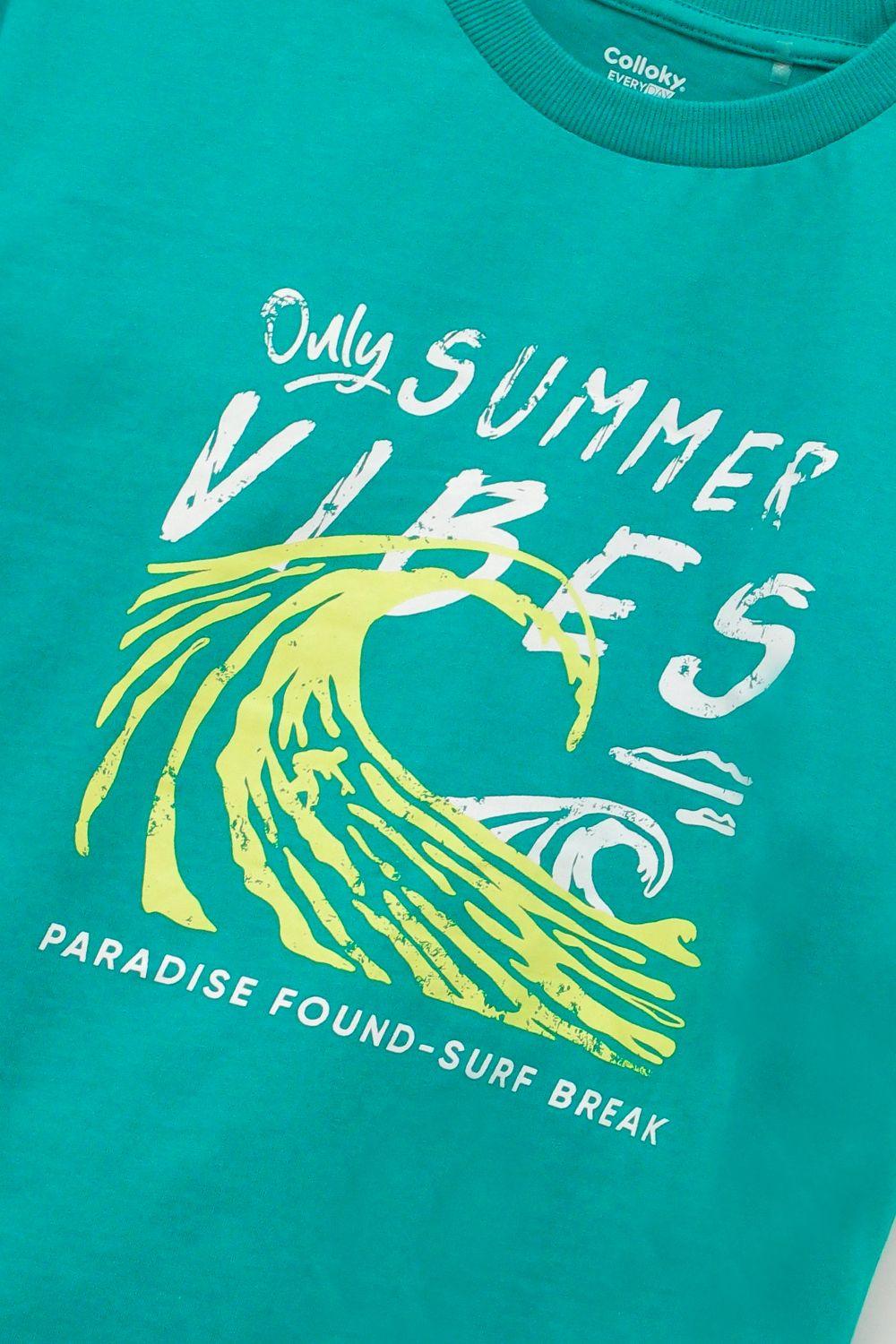 Polera Summer Vibes Verde Niño 3-4A a 12-13A Colloky-3