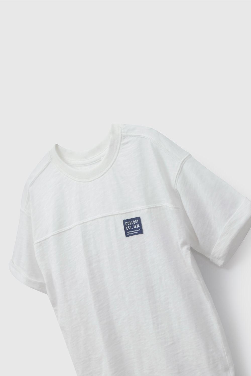 Polera Blanca Estampada De Niño POJE3709V26-2