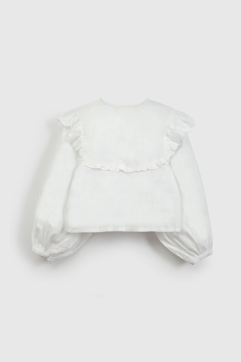 Blusa Blanca Bordada De Niña BLVL0209V26-1