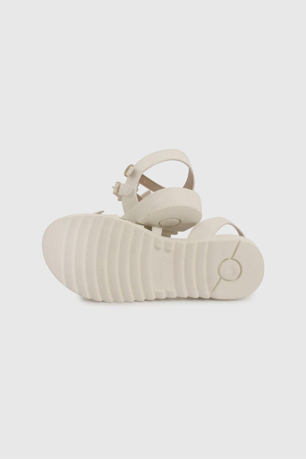 Sandalia Blanca con Aplicaciones de Mariposas 53080209V26-3