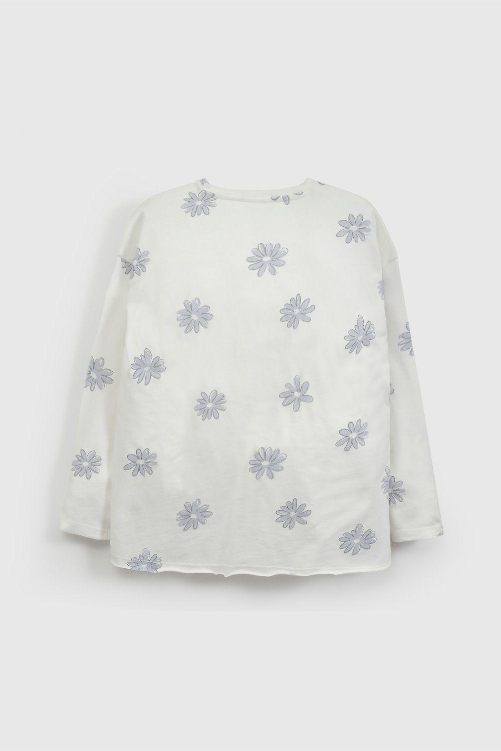 Polera  Blanca Colloky Estampada De Niña POJE1878V26-2