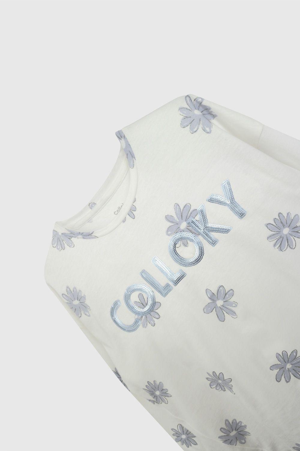 Polera  Blanca Colloky Estampada De Niña POJE1878V26-3