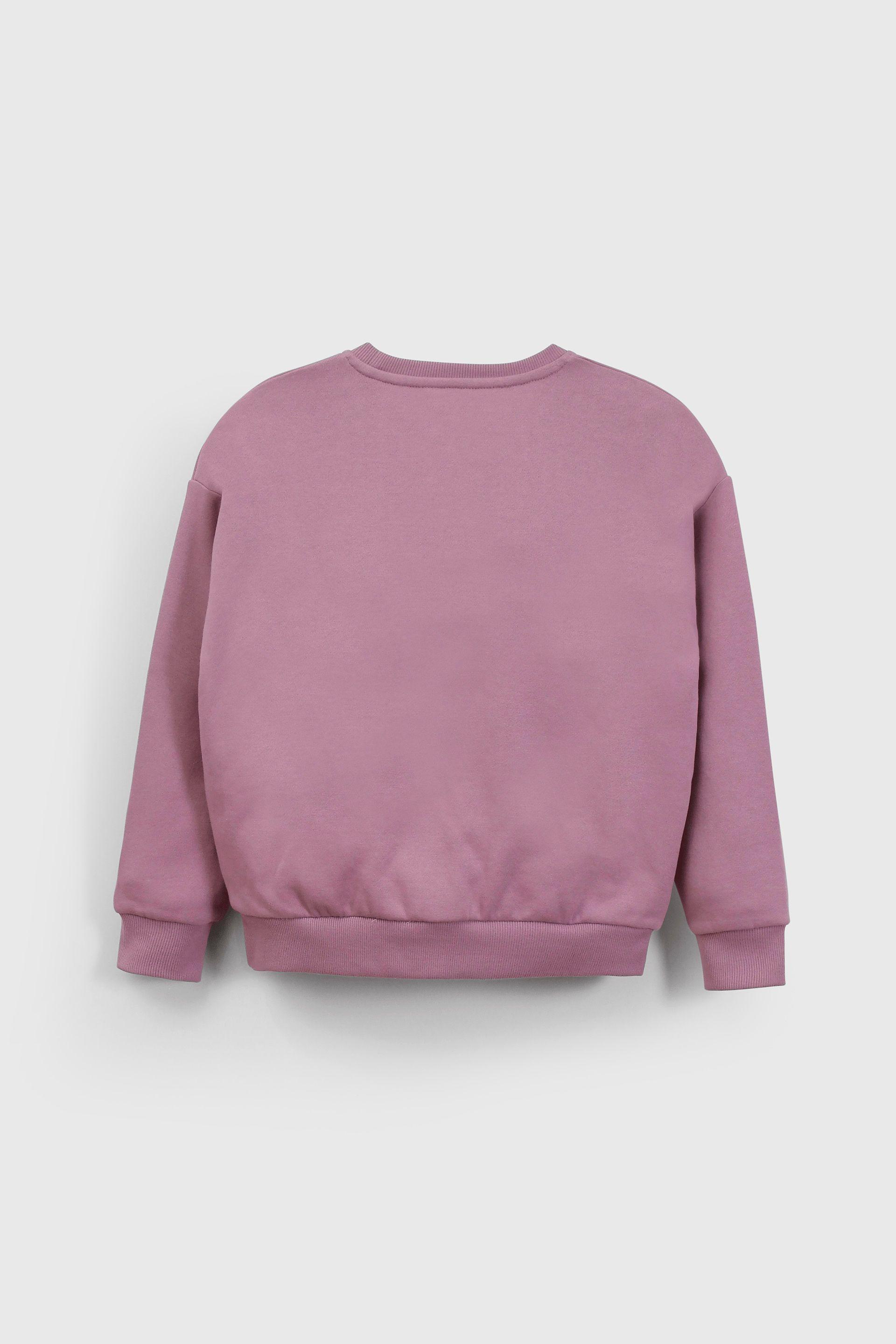 Polerón Morado de polycotton Cerrado Liso para Niña-1