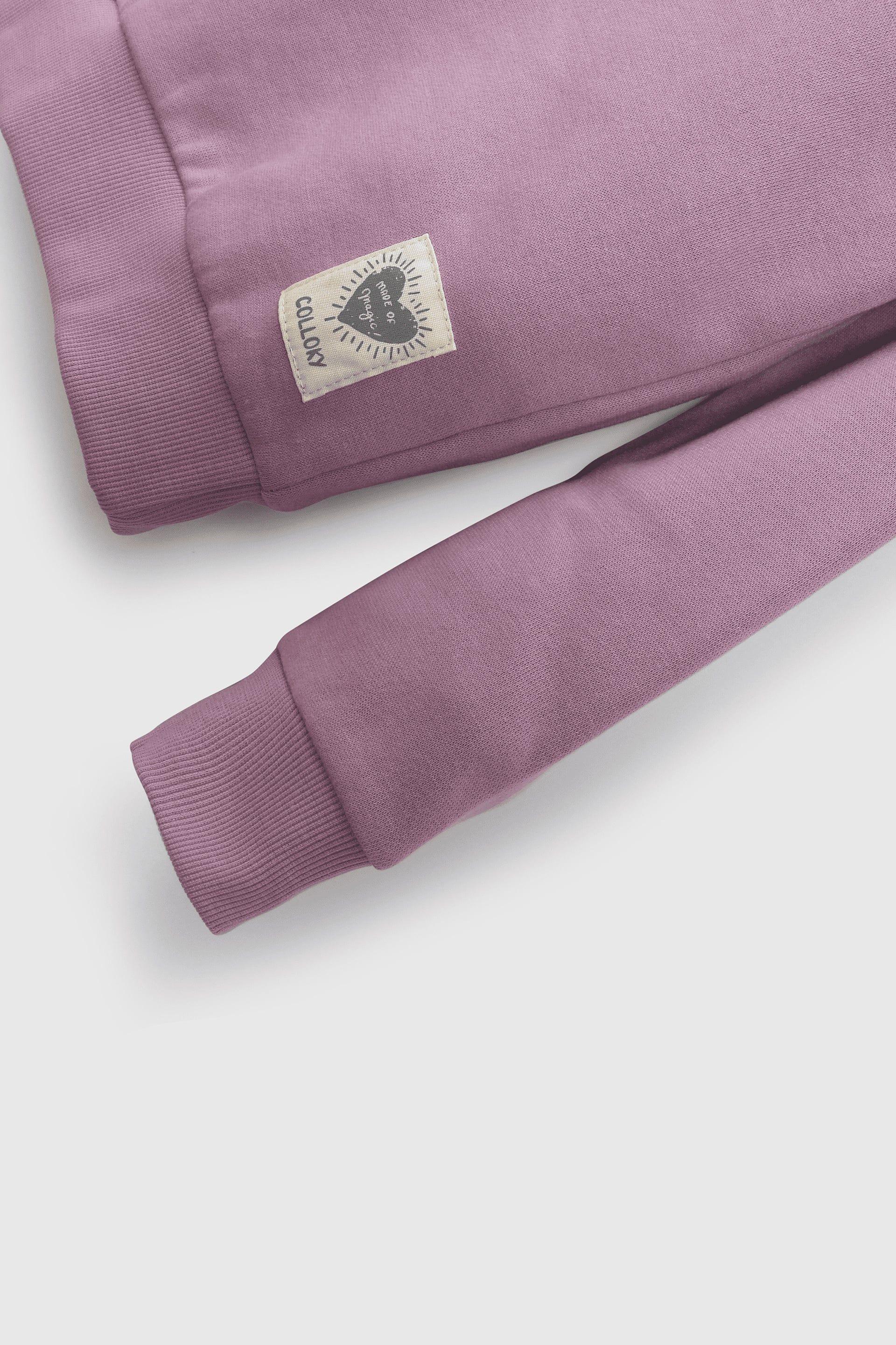 Polerón Morado de polycotton Cerrado Liso para Niña-2