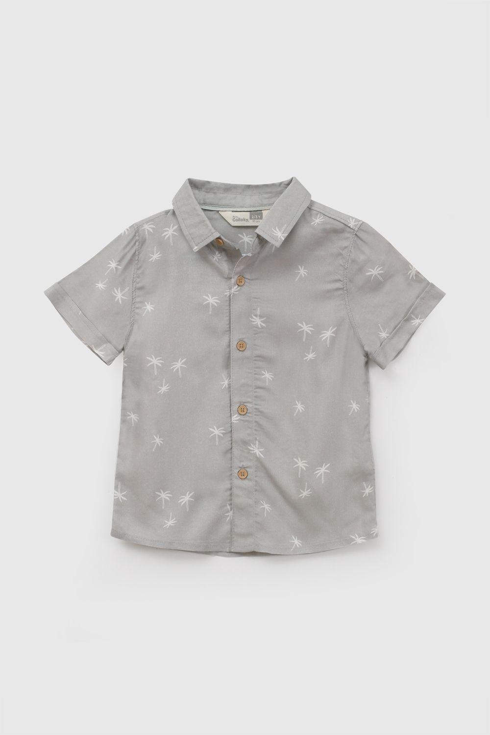 Camisa Viscosa Verde Niño 6-9M a 4-5A Colloky-0