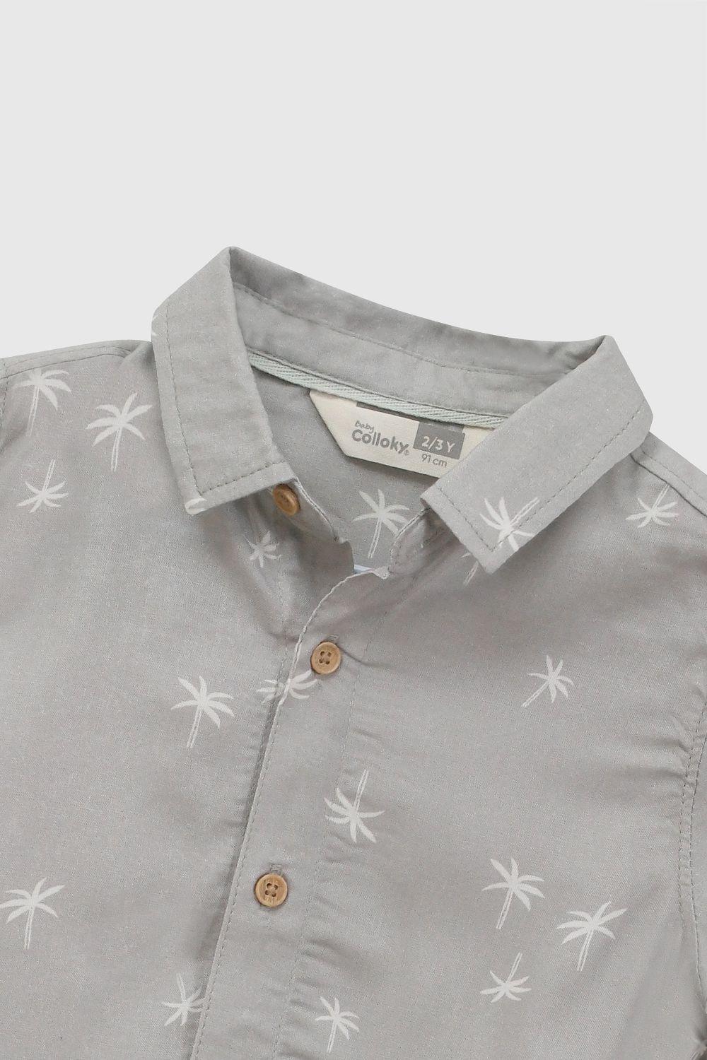 Camisa Viscosa Verde Niño 6-9M a 4-5A Colloky-3