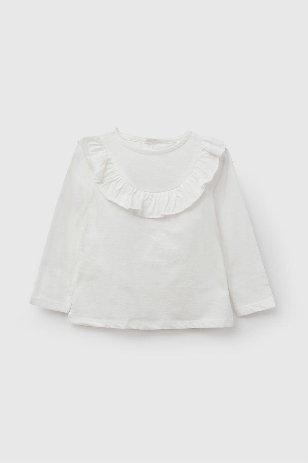 Polera vuelos niña blanco 6-9M a 4-5A-0