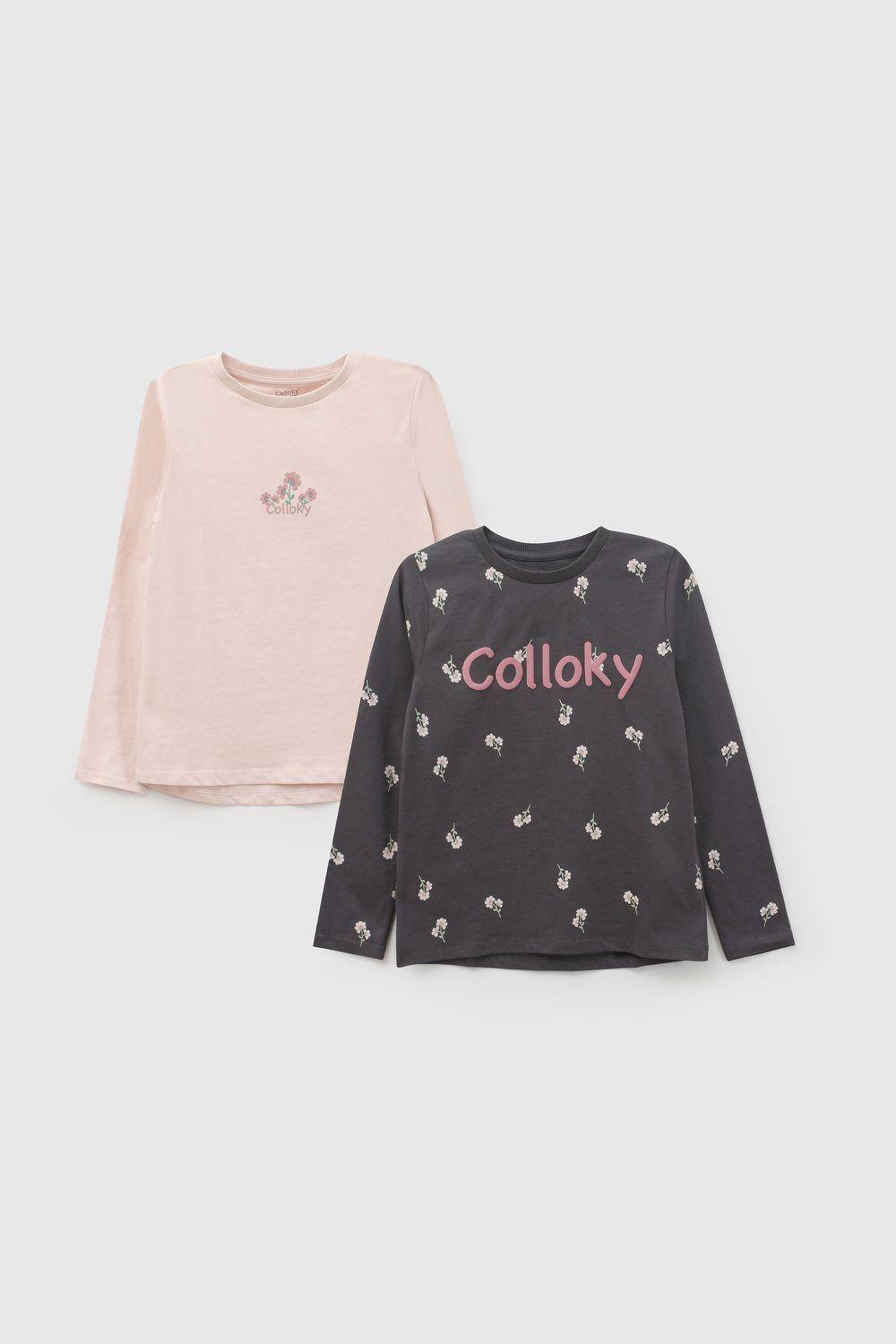 Polera Niña Gris 7764 Colloky-0