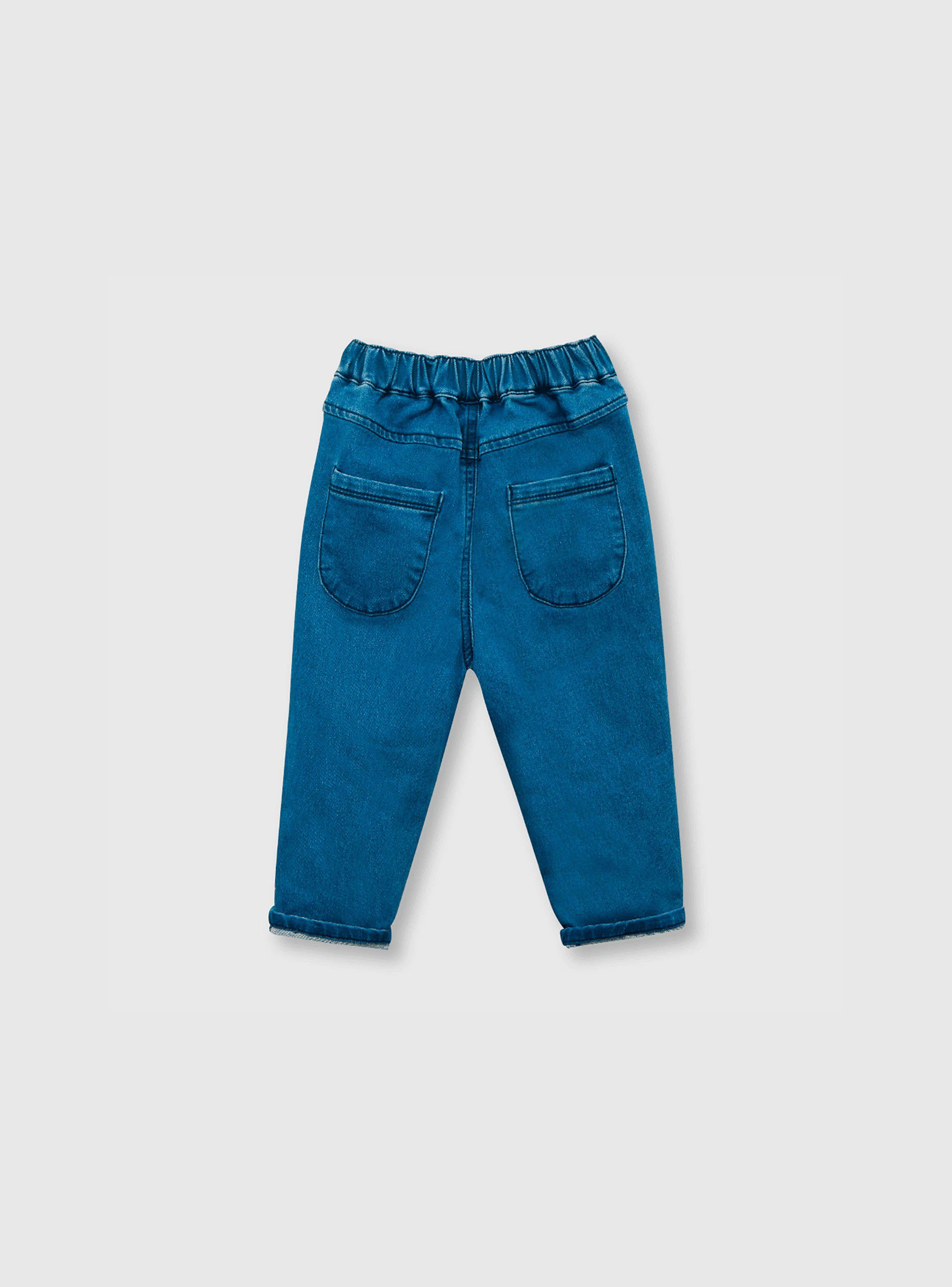 Jeans De Bebé Niño Ancho Azul (3 A 36 Meses) Colloky-1