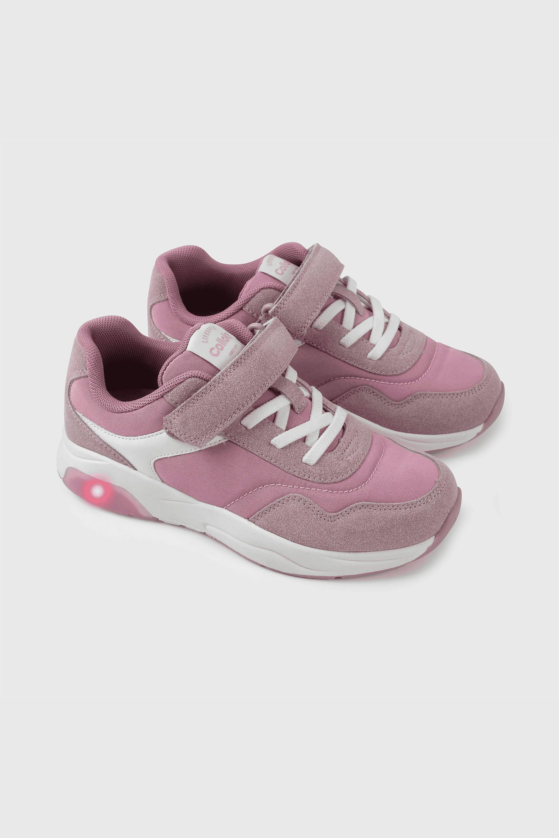 Zapatilla Morada con Luces de Niña-0