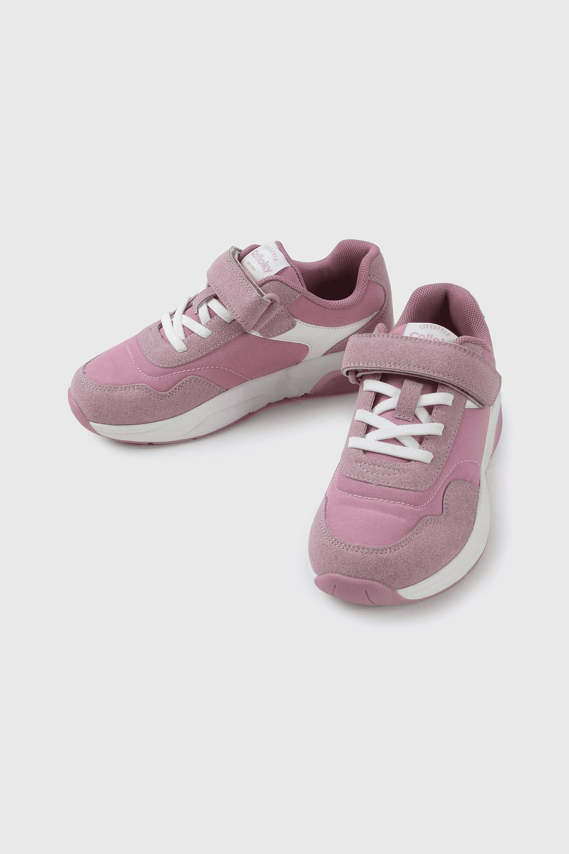 Zapatilla Morada con Luces de Niña-3