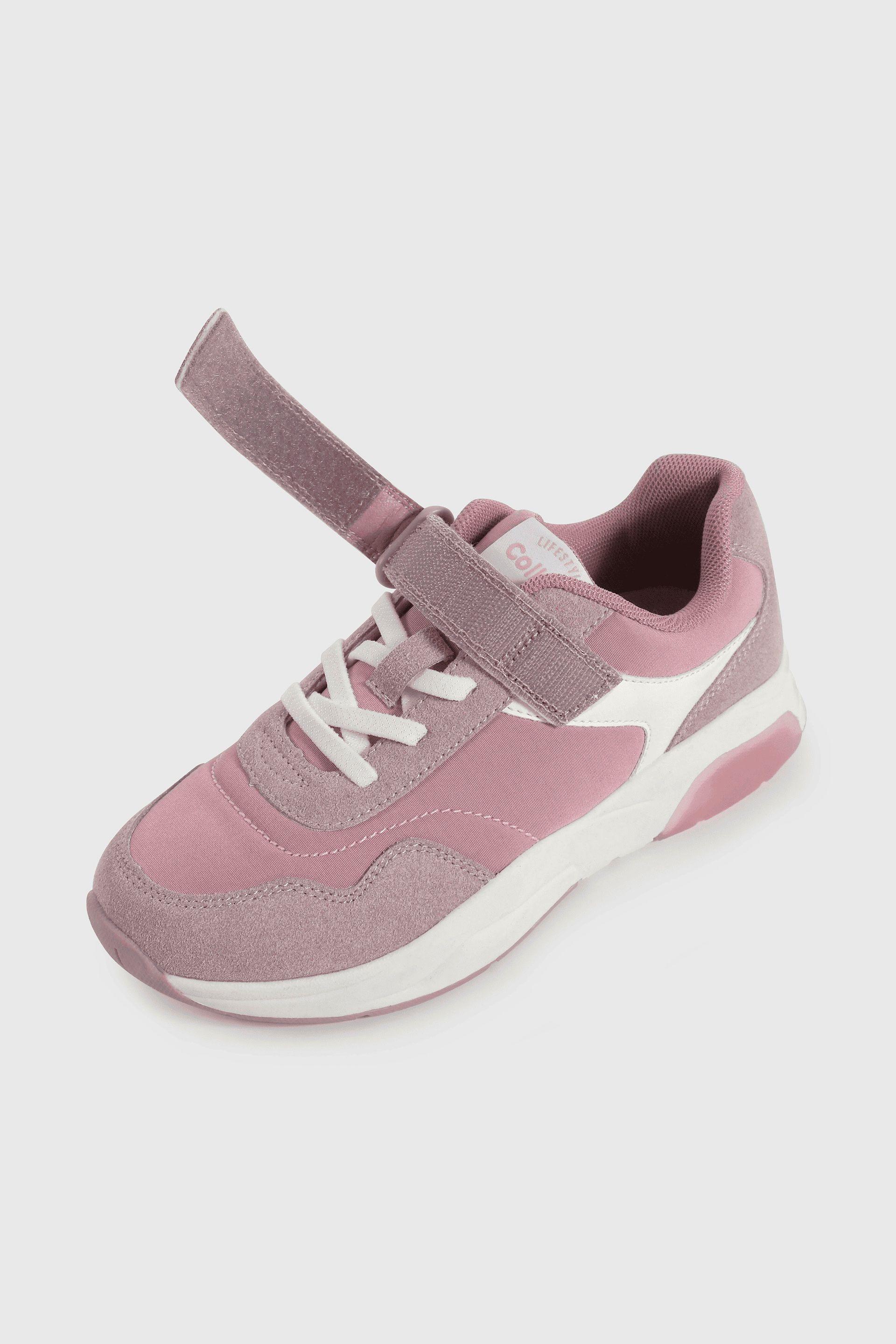 Zapatilla Morada con Luces de Niña-5