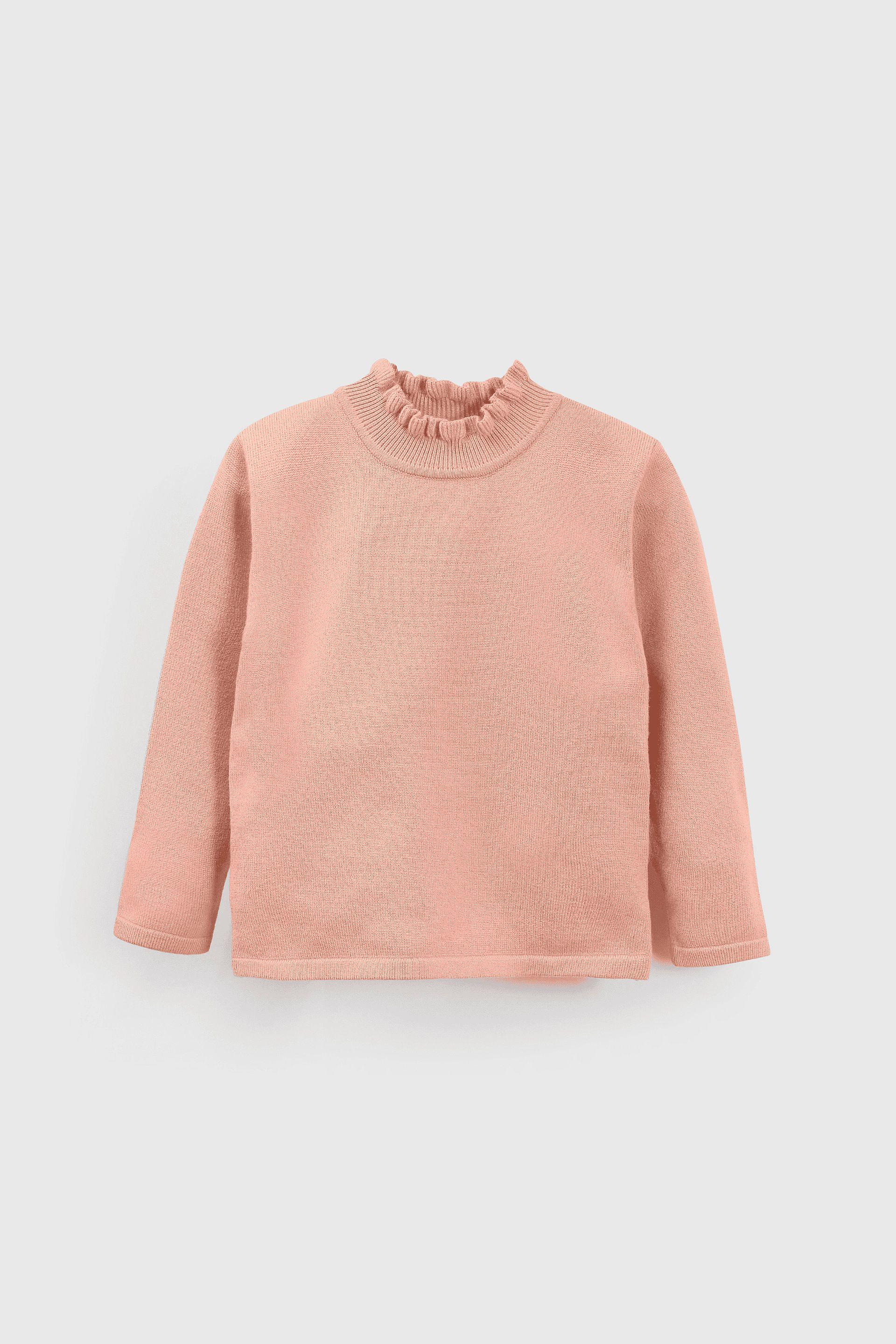 Sweater Cuello Alto Rosado-0