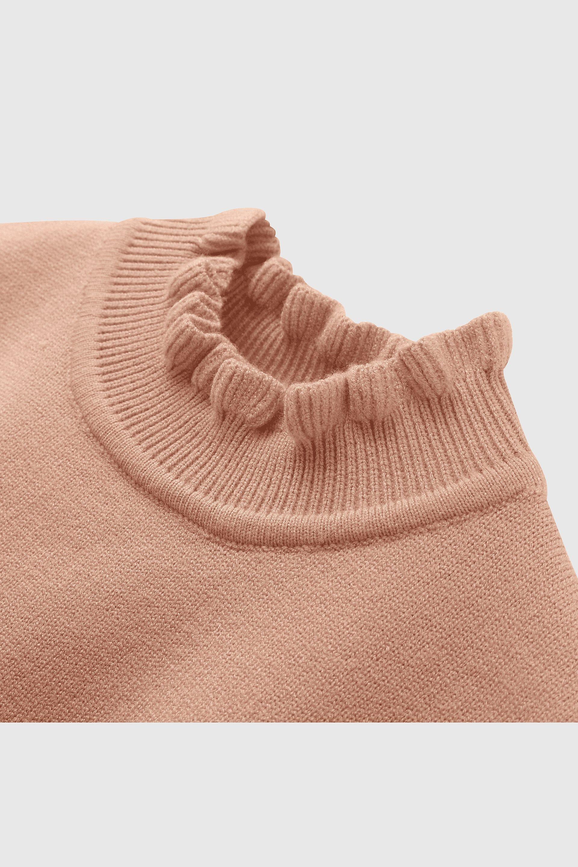 Sweater Cuello Alto Rosado-2