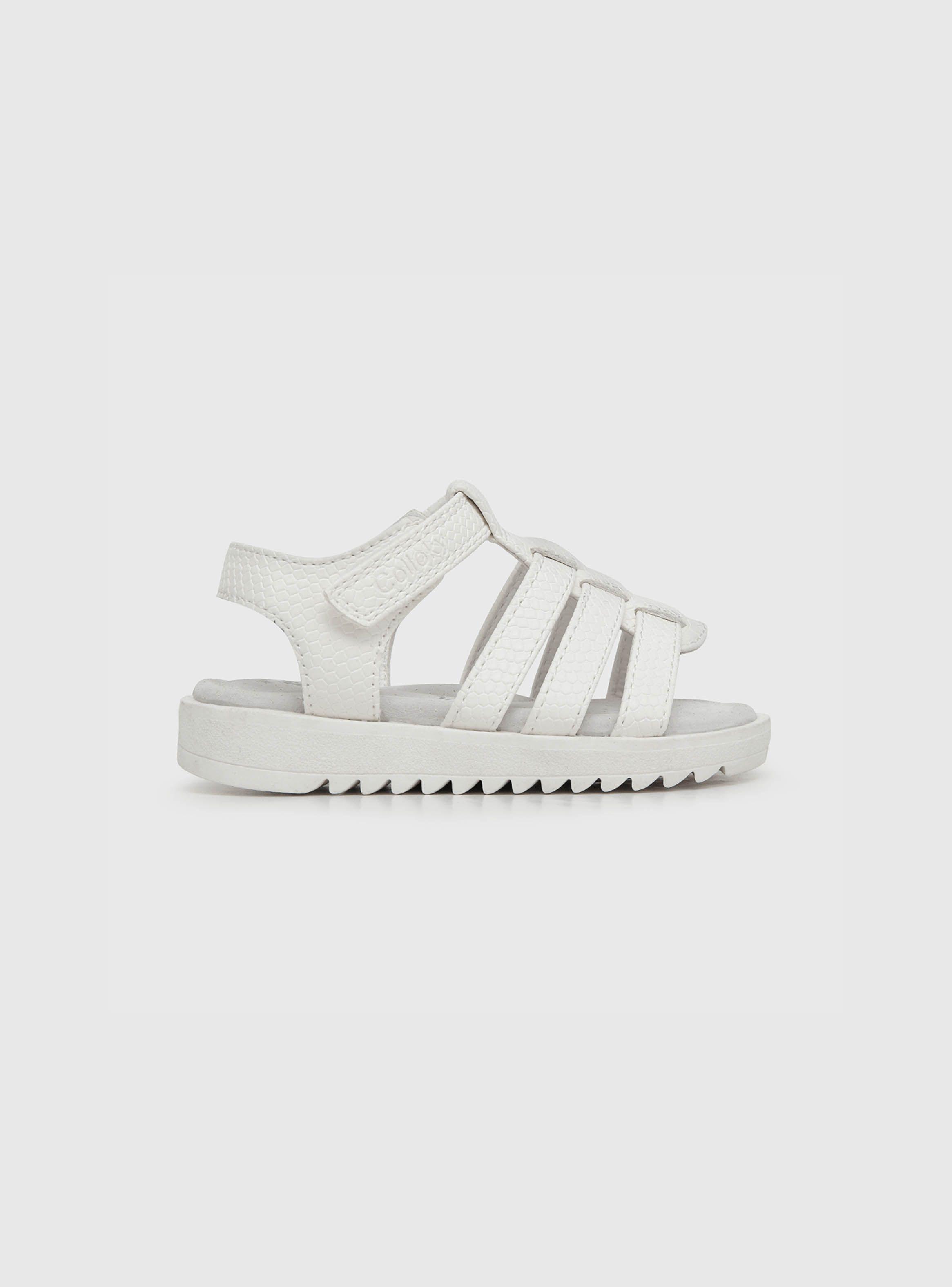 Sandalia De Niña Velcro Blanco (21 A 27) Colloky-1