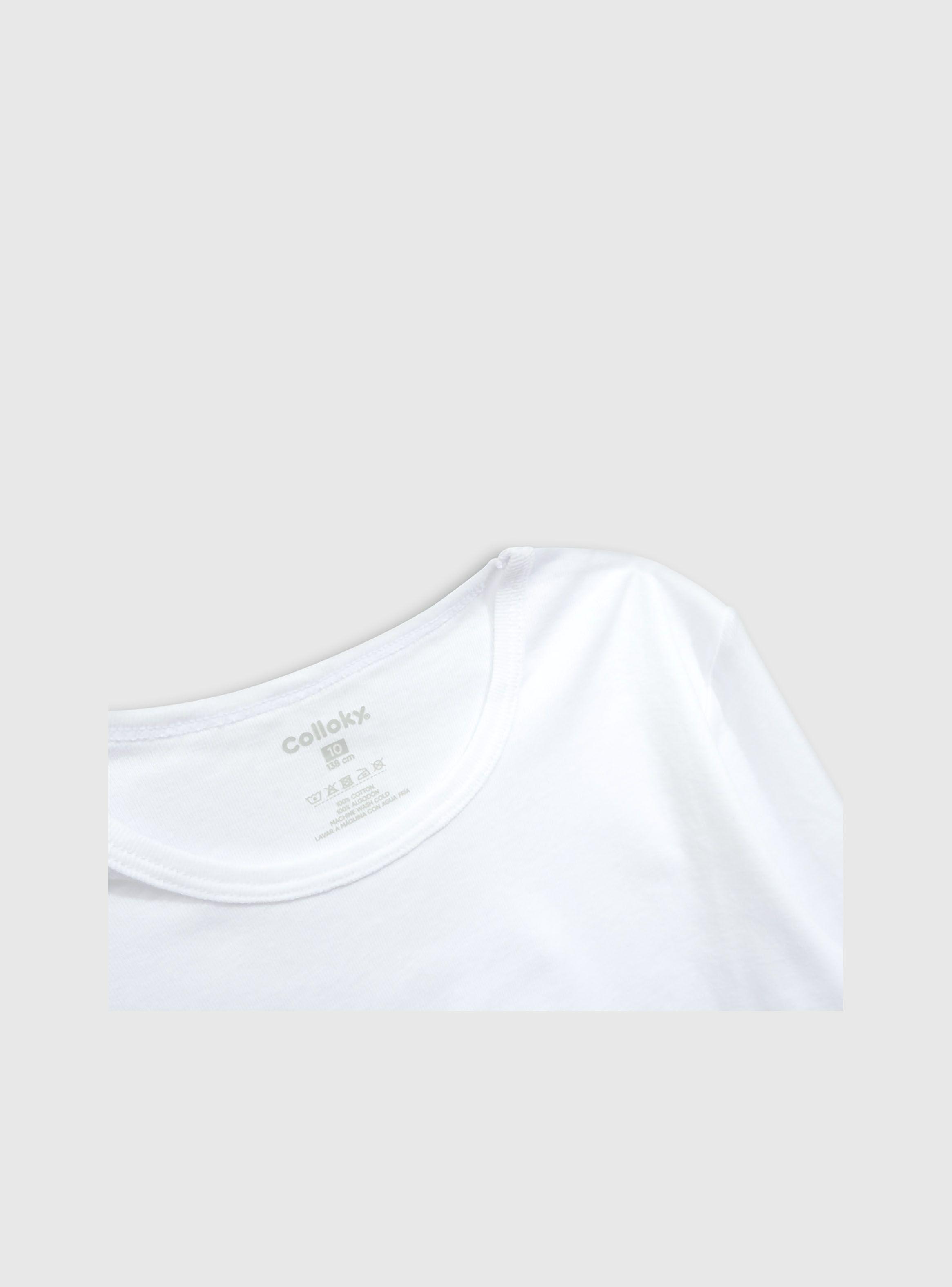 Camiseta UNISEX Blanco 49583 Colloky-3