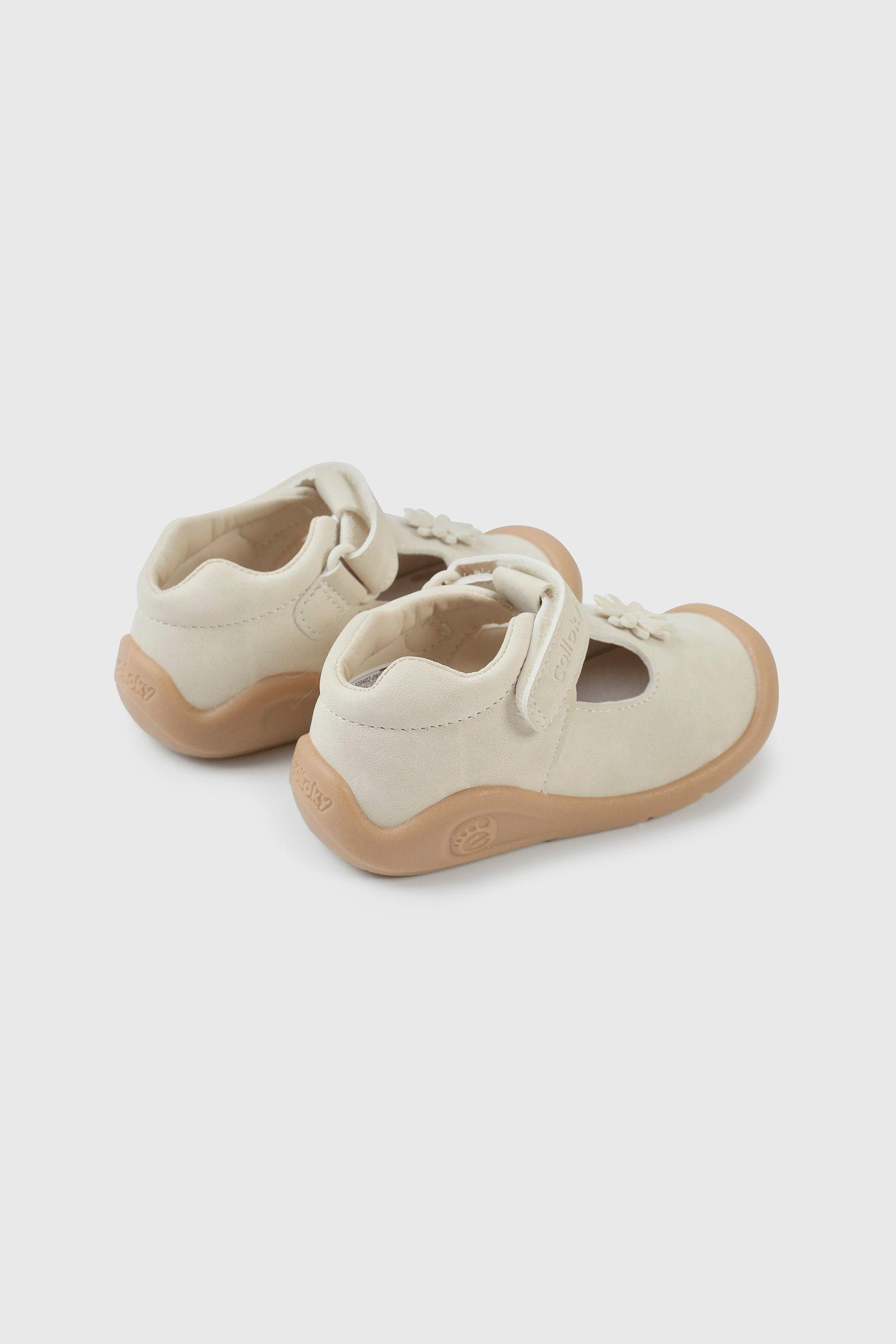 Zapatos cómodos niña color blanco para primeros pasos-4