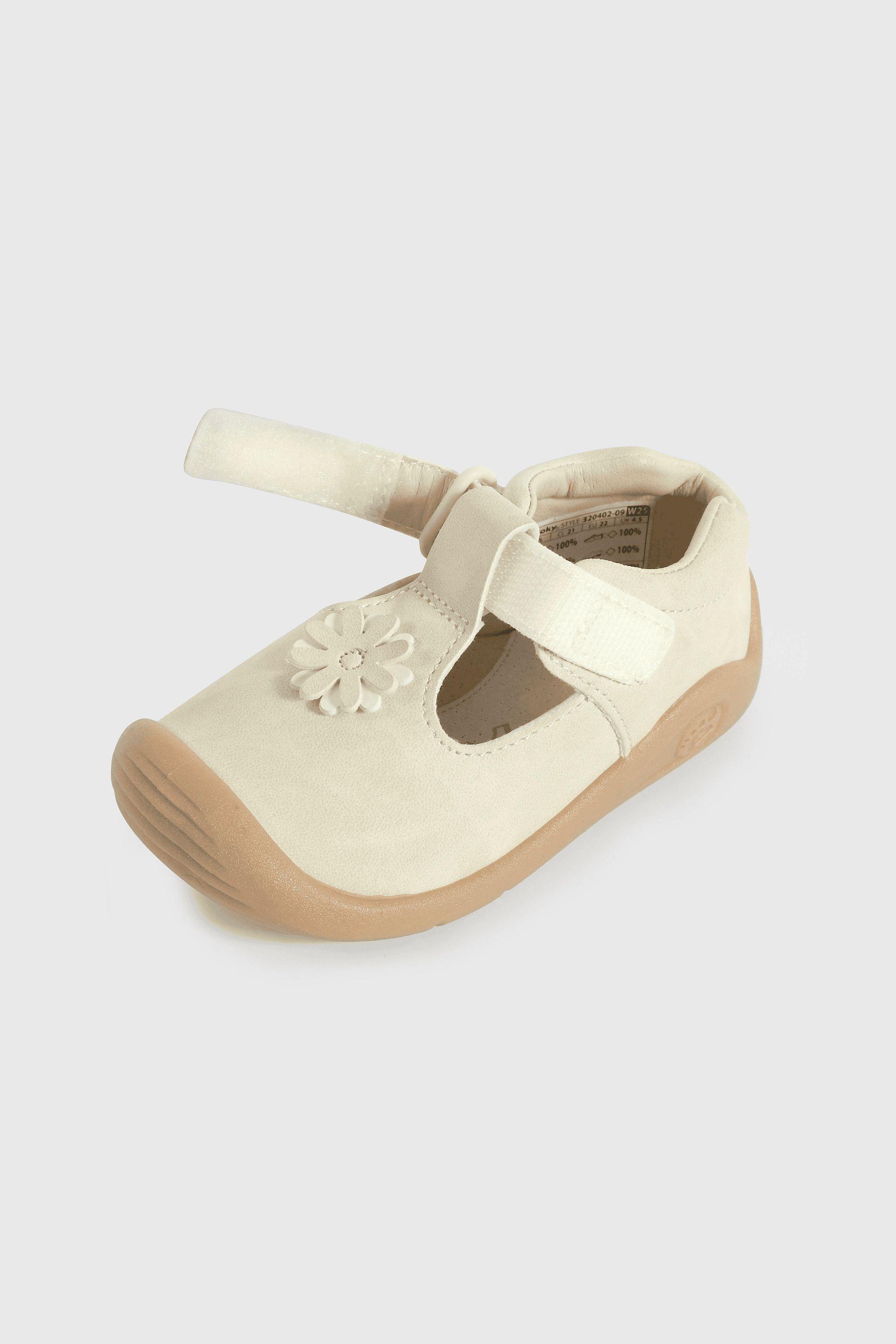 Zapatos cómodos niña color blanco para primeros pasos-5