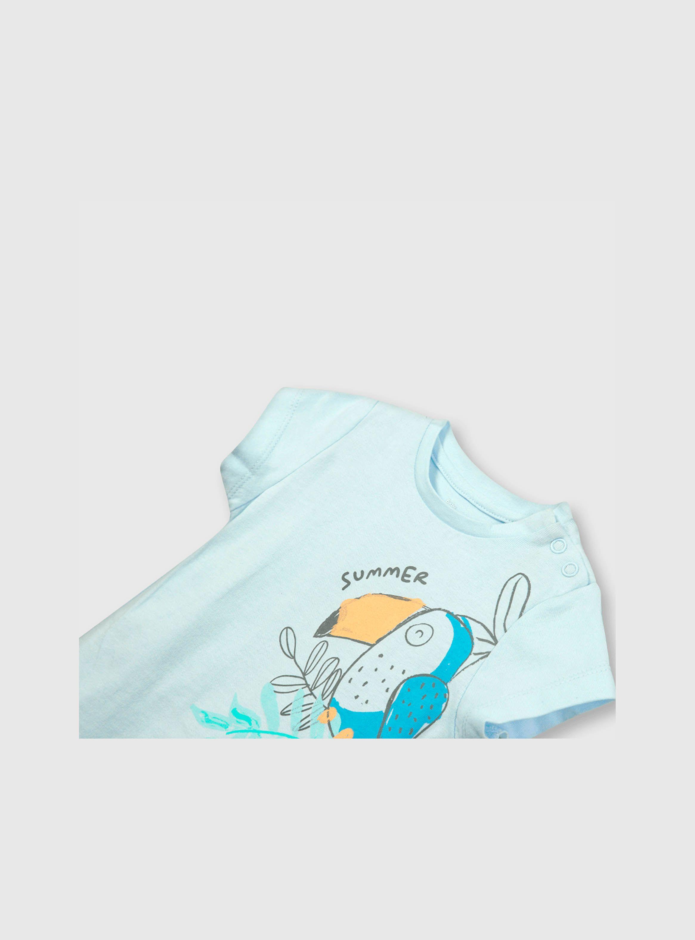 Osito De Bebe Niño Tucan Celeste (0 A 9 Meses) Colloky-2