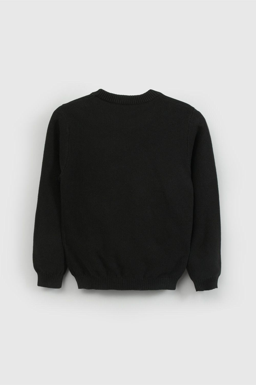 Sweater Negro Texturado De Niño SWLA2302V26-1