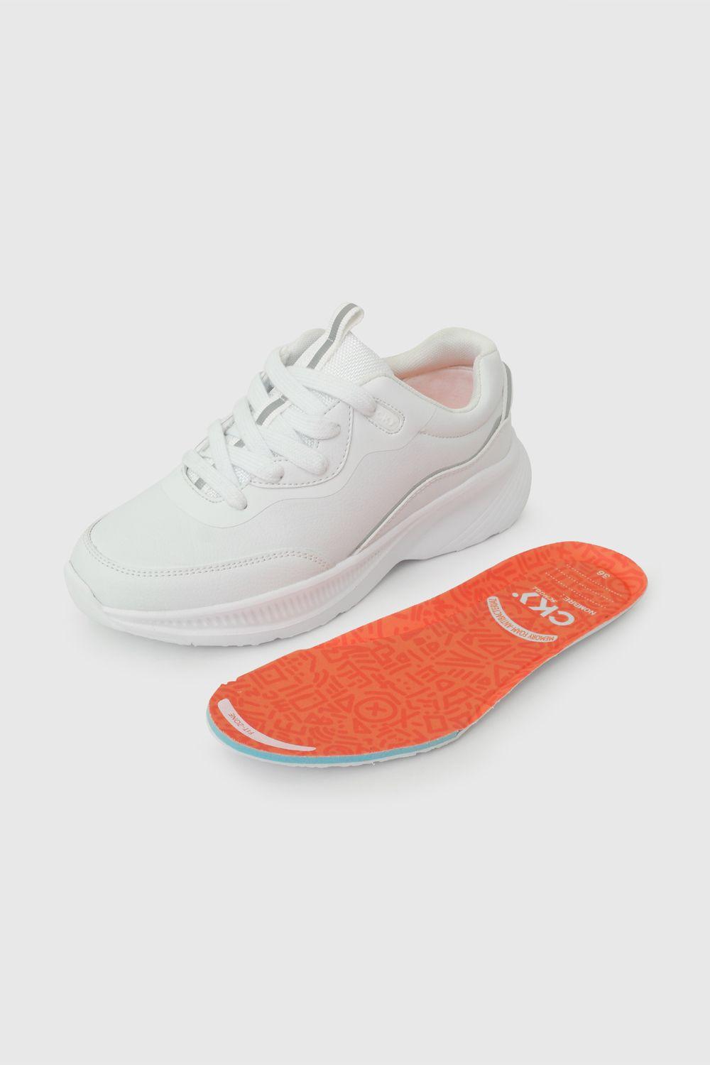 Zapatilla Escolar Blanca 7239 Colloky-5