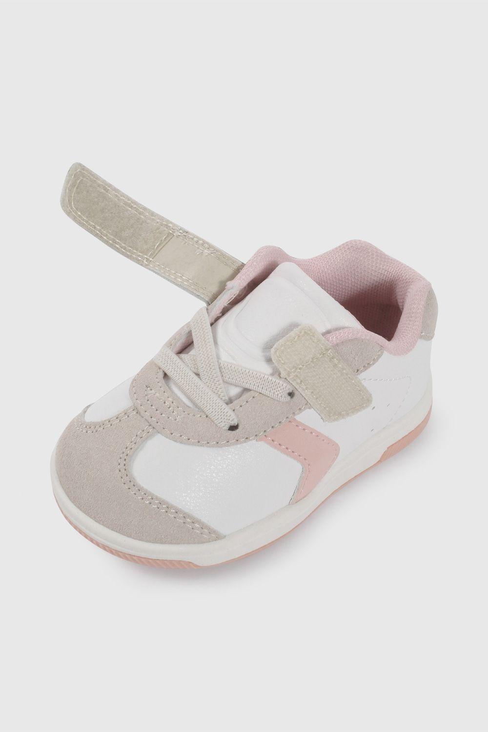 Zapatilla Urbana Blanca y Rosado 37060298V26-5