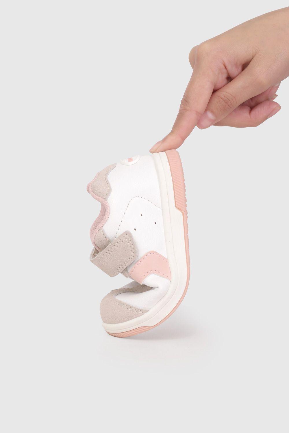 Zapatilla Urbana Blanca y Rosado 37060298V26-6