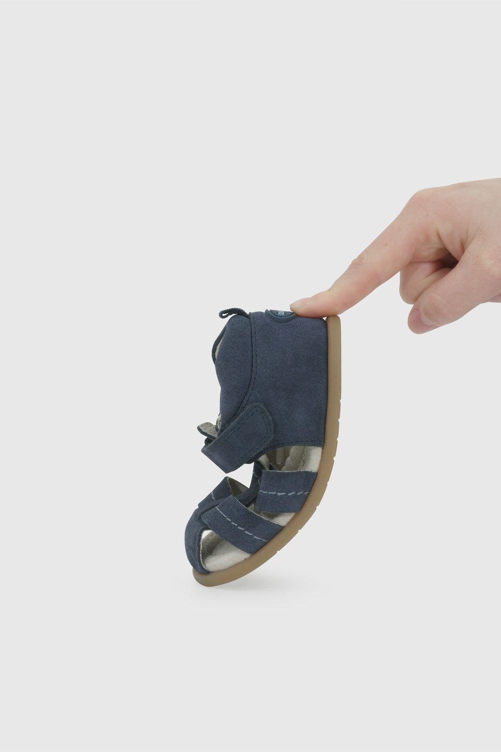 Sandalia Cangrejera  de Cuero Azul 33010150V26-6