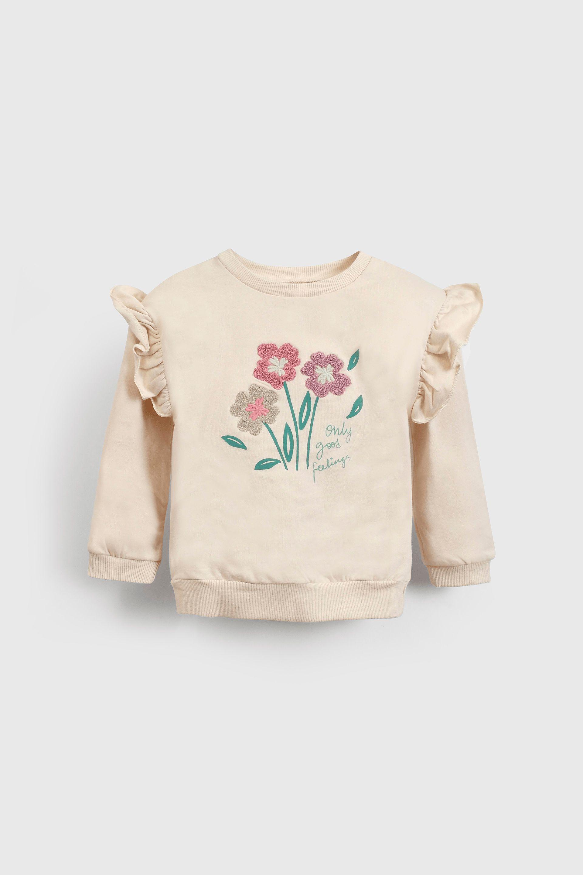 Polerón Bordado Beige Flores-0