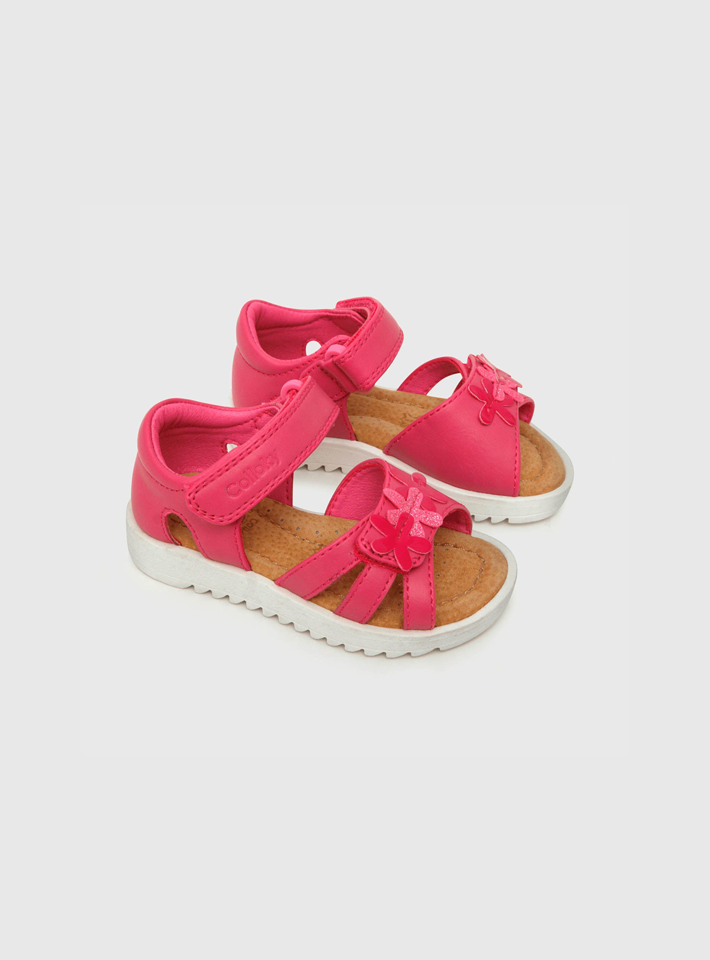 Sandalia De Niña Dos Velcros Rosado (21 A 27) Colloky-0