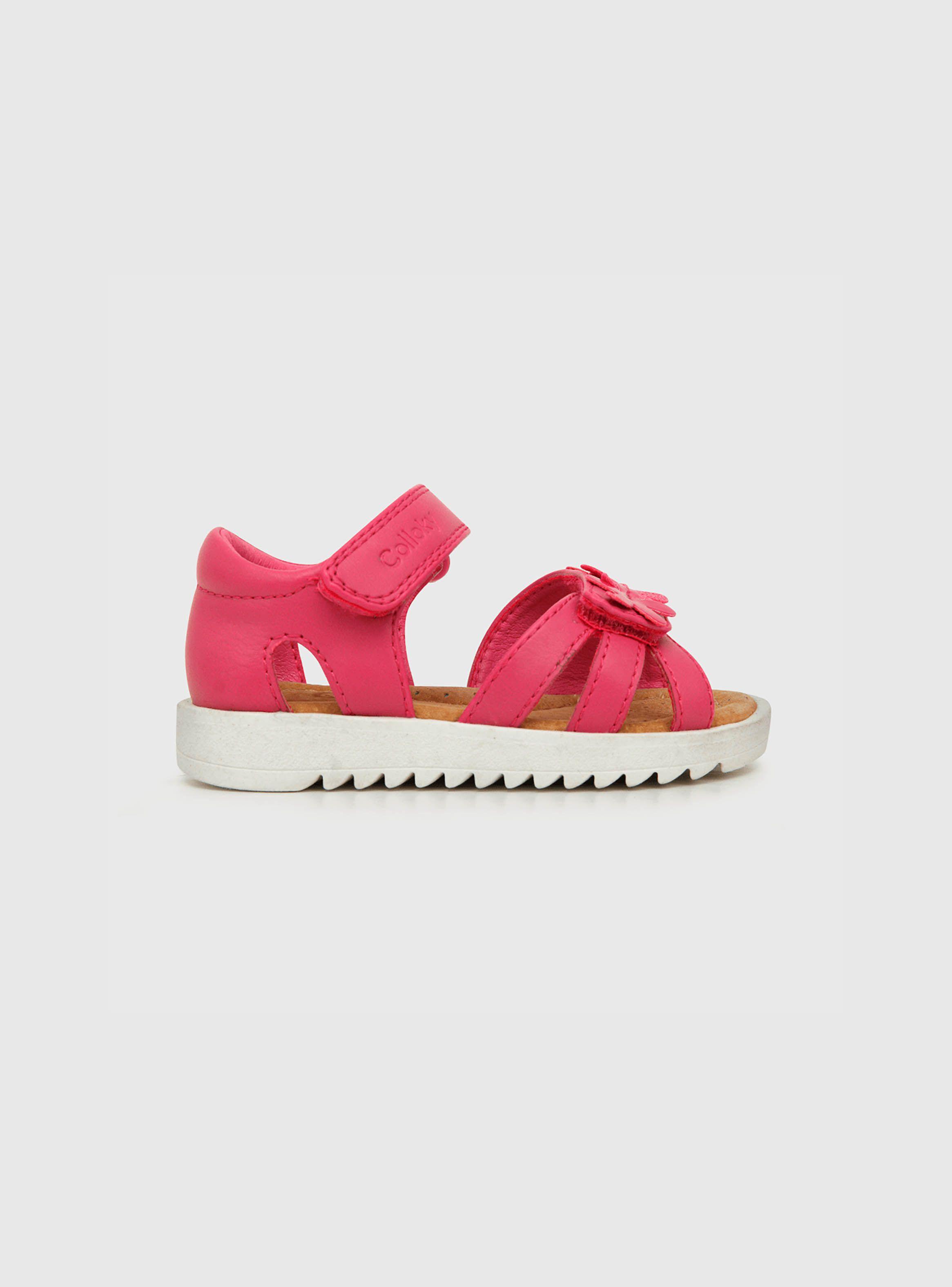 Sandalia De Niña Dos Velcros Rosado (21 A 27) Colloky-1