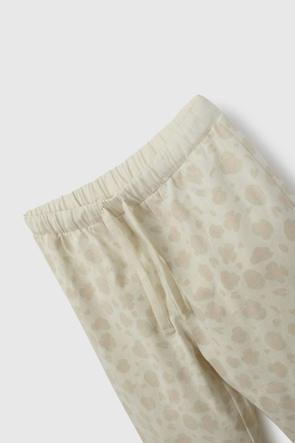 Pijama Beige Camisero Print De Niña PJJE0275V26-4