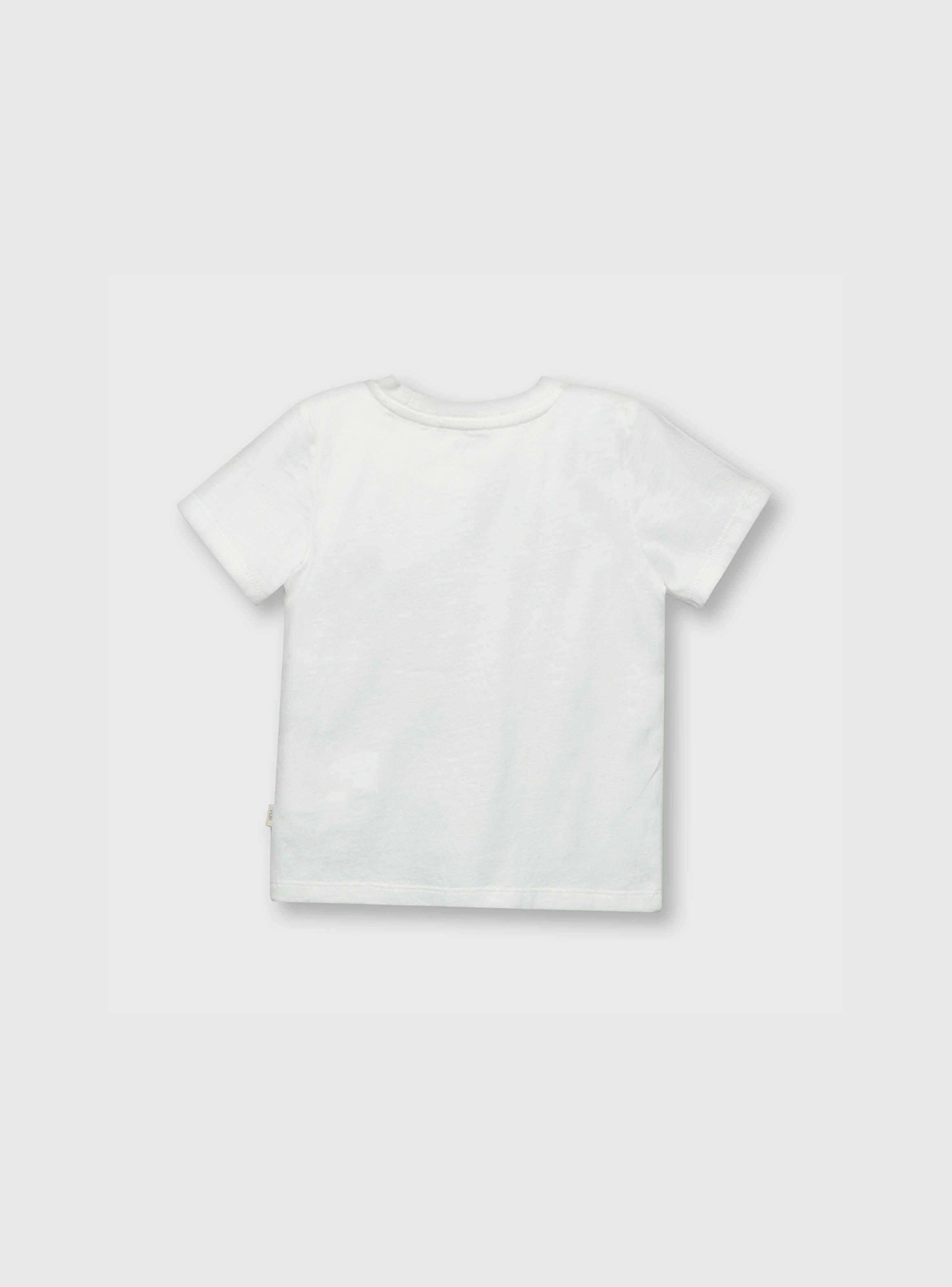 Polera De Bebe Niño Banana Blanco (3 A 36 Meses) Colloky-1