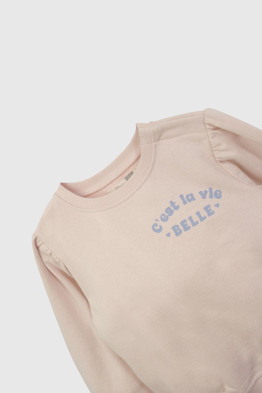 Polerón Rosado Manga Recogido De Niña PLPO5235V26-3