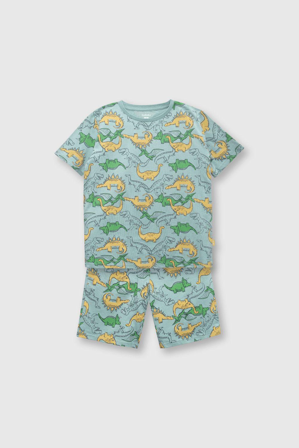 Pijama de niño de algodón green / verde (2 a 12 años)-0