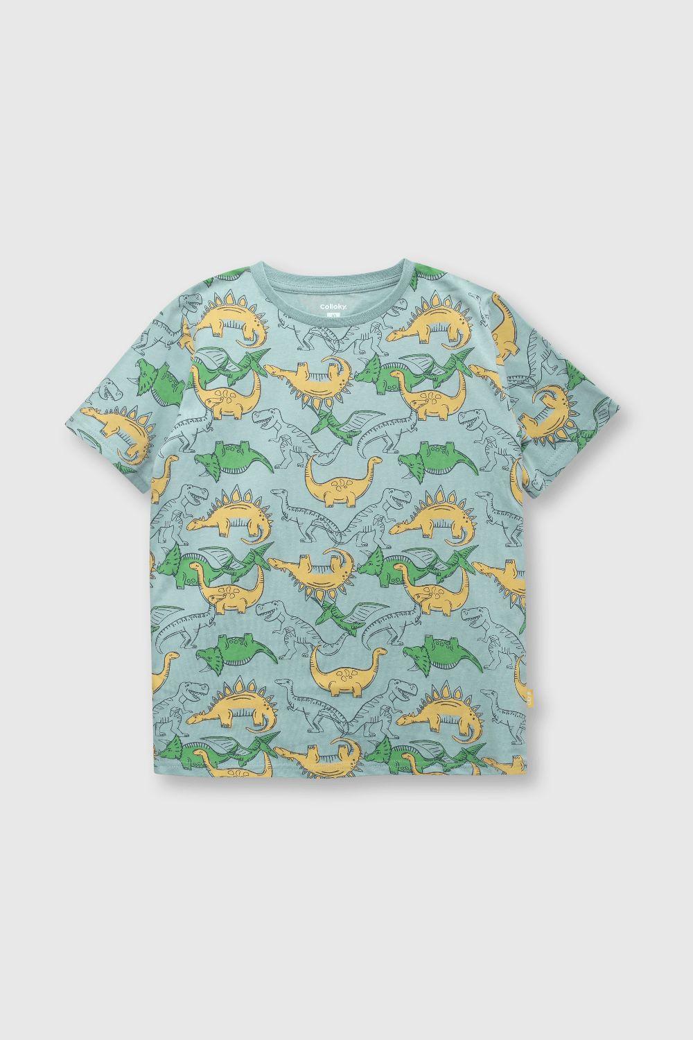 Pijama de niño de algodón green / verde (2 a 12 años)-1