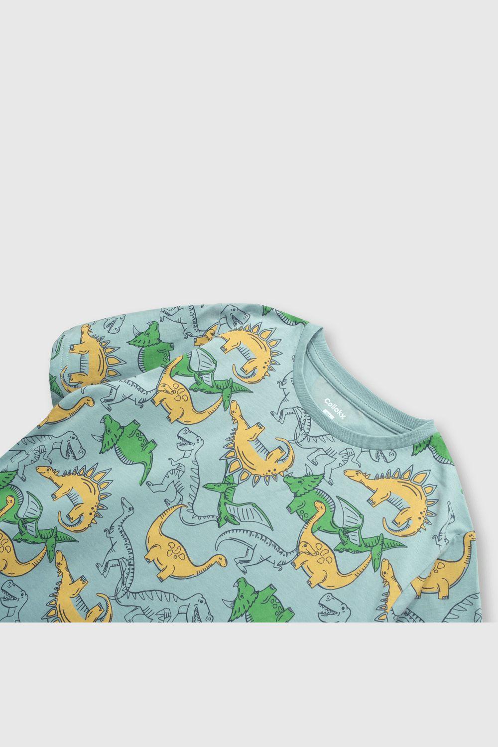 Pijama de niño de algodón green / verde (2 a 12 años)-3