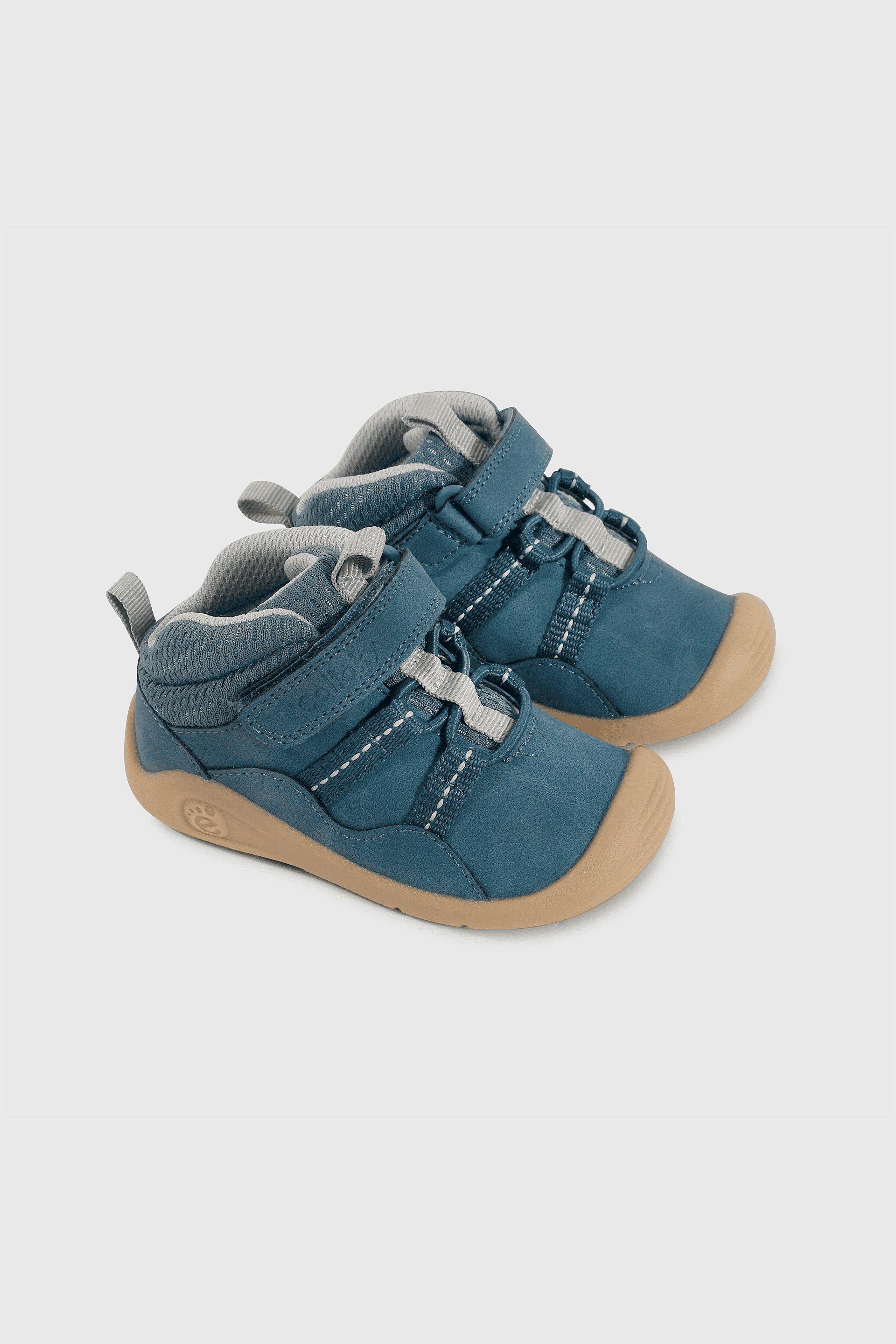 Botín Colección Azul de Bebé con Velcro y Cordón Elástico Talla 18 al 21 5519-0